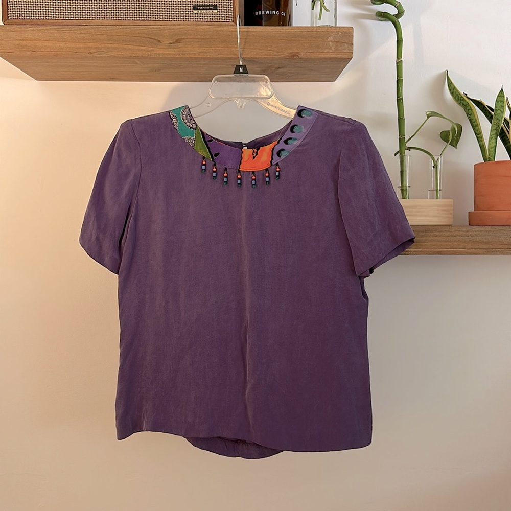 Vintage Short Sleeve blouse. Size 6.